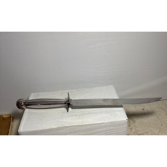 1847 Rogers Bros Carving Knife & Fork Set Hold Edge Original Box Stainless Vtg - Picture 12 of 15